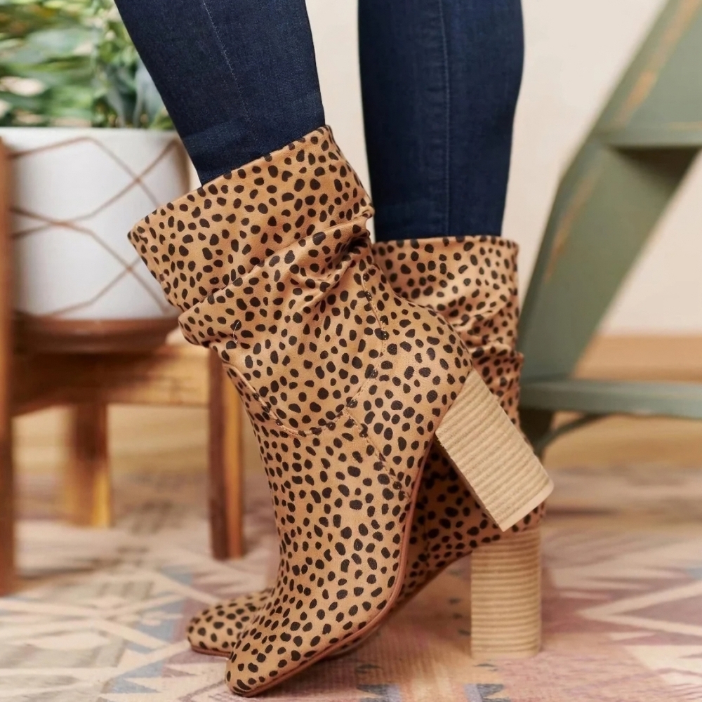 Leopard Print Ankle Boots (NEW)